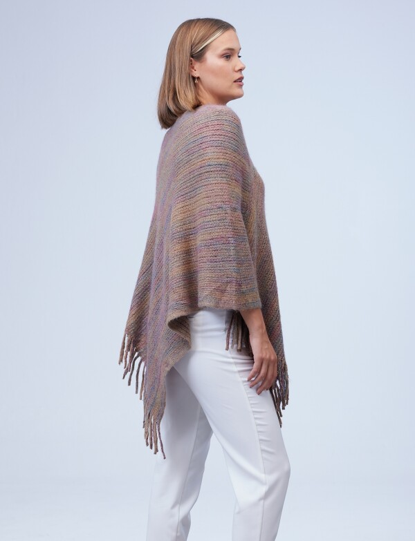 Poncho Brillo TOSTADO/MULTI