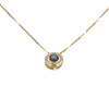 Colgante Zafiro doble virola con cadena de oro amarillo 18k Colgante Zafiro doble virola con cadena de oro amarillo 18k