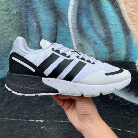 Championes adidas ZX 1K Boost White & Black