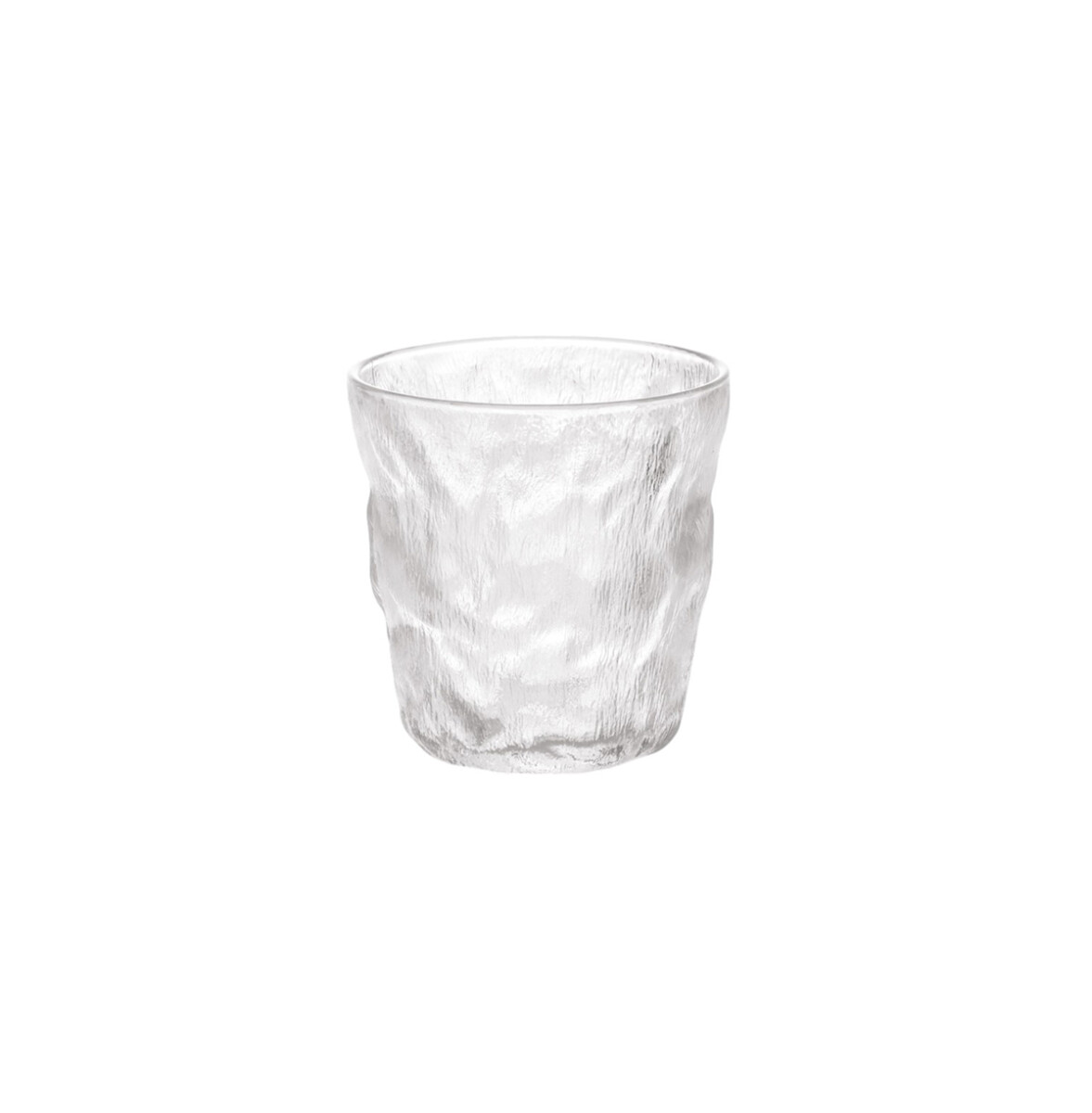 Vaso de vidrio textura piedra 300ml 