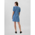 V-BUTTON FRONT SS DRESS DNM MEDIUM WASH