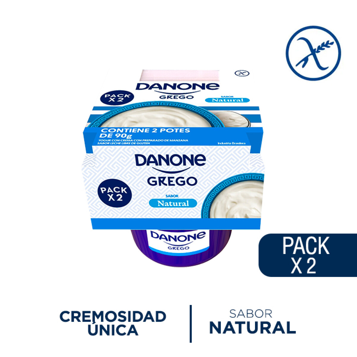 Yogurt Griego Danone Natural x2 