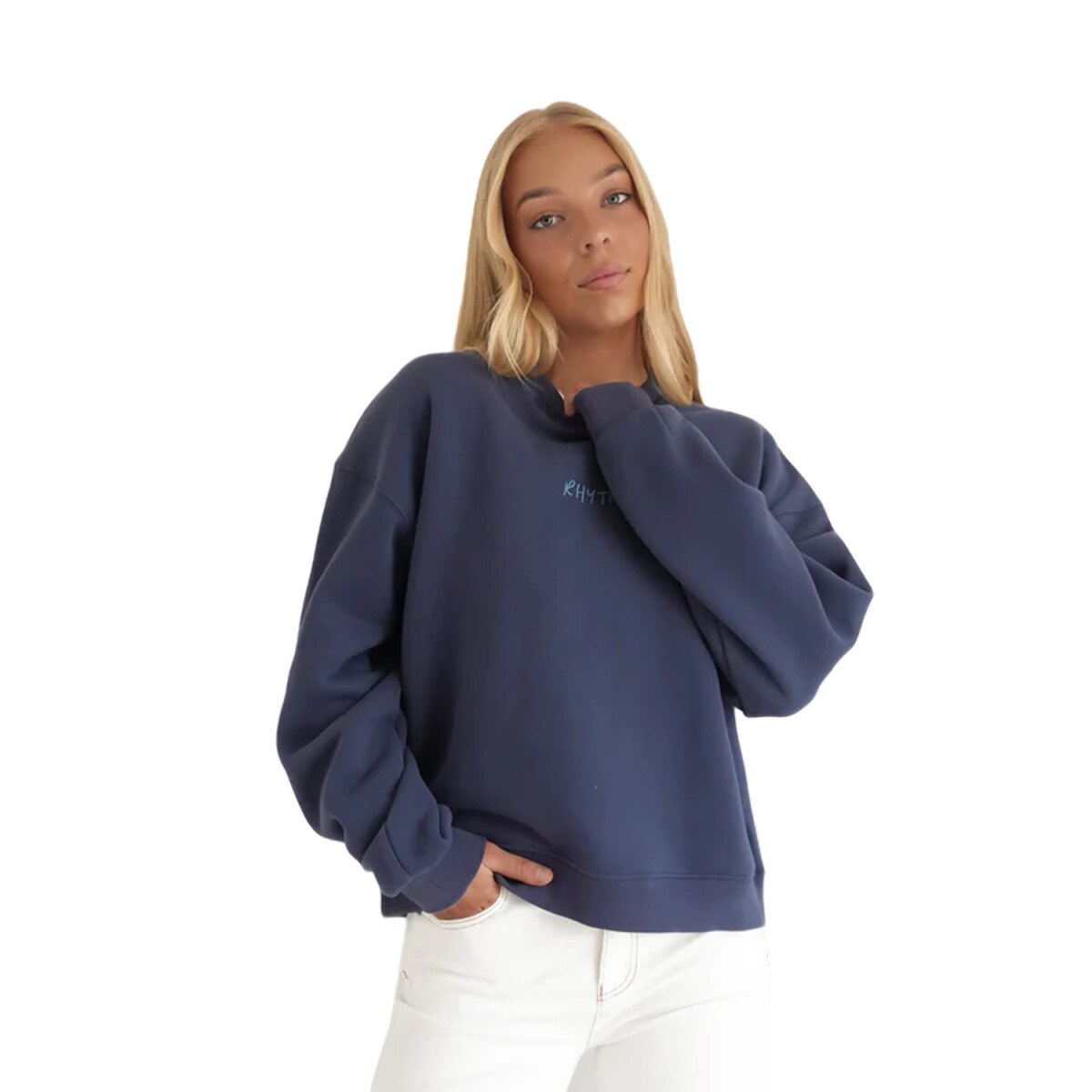 Buzo Rhythm Crew Neck Fleece - Azul 