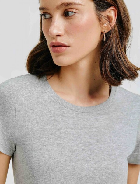 CAMISETA BÁSICA SLIM WORLD GRIS