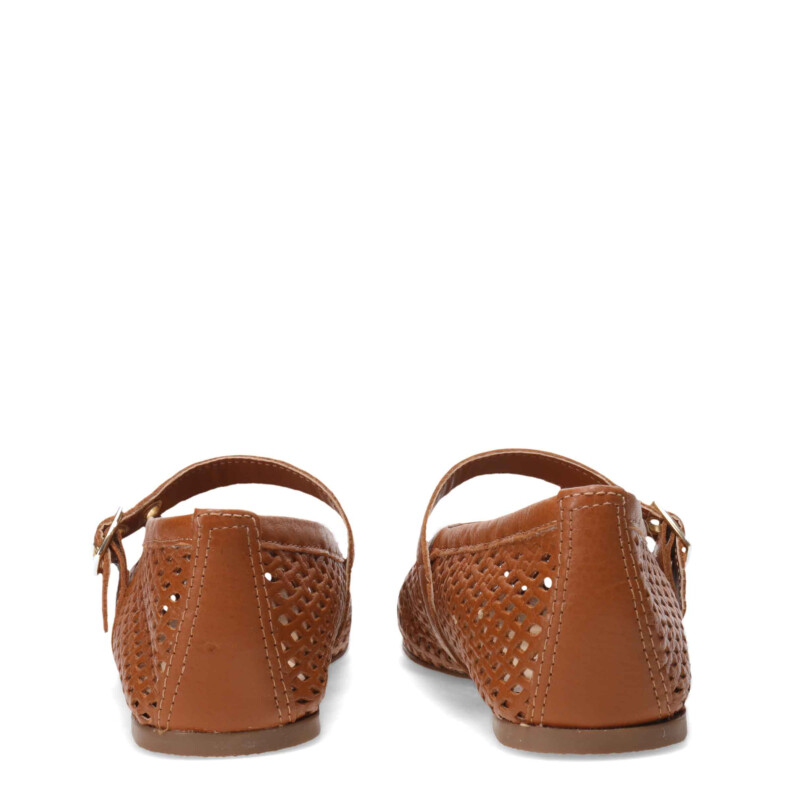 Balerina de Mujer Bottero Calada Marrón Caramelo