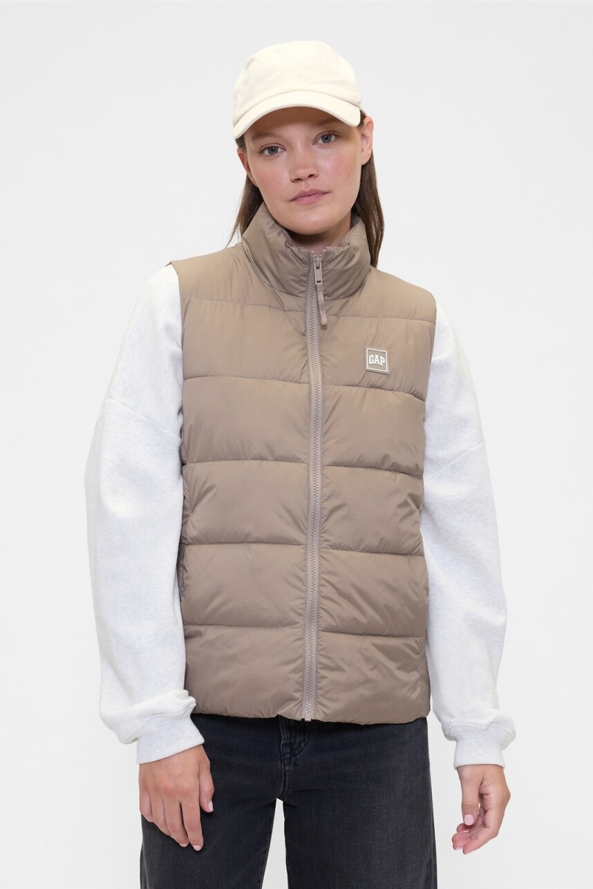 Chaleco Puffer Mujer Medium Cool Brown