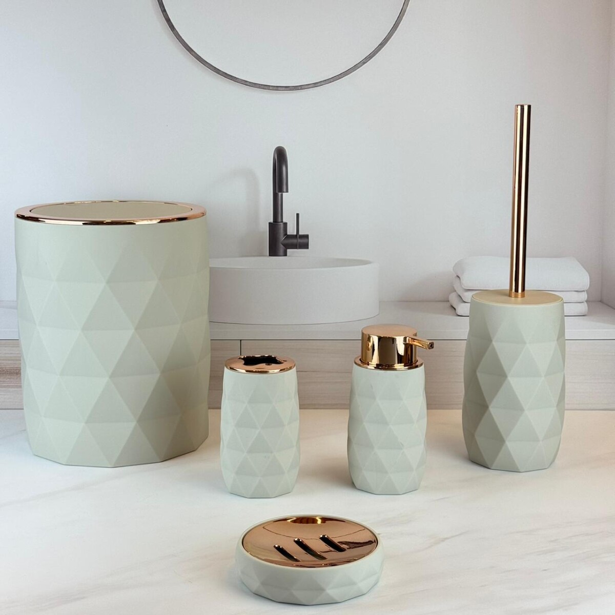 Set de Accesorios de Baño 5 Piezas Polipropileno 