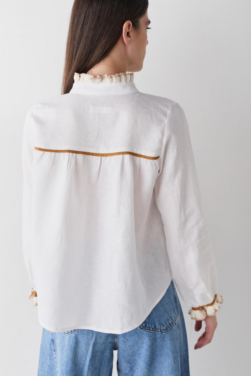 CAMISA SWIM CROCHET Blanco