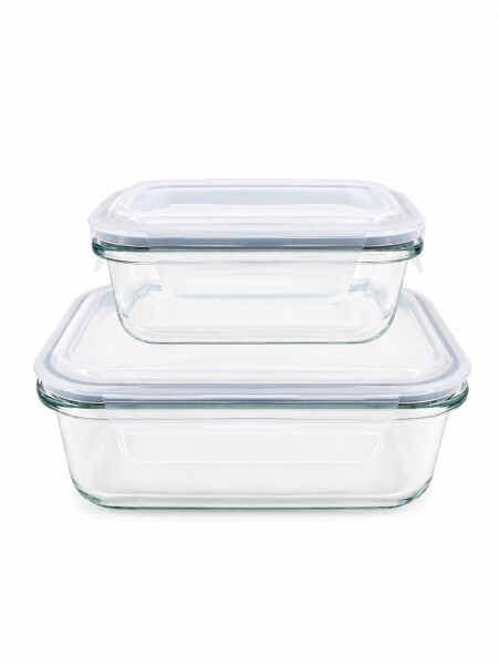 CONTENEDORES SET X2 TRANSPARENTE