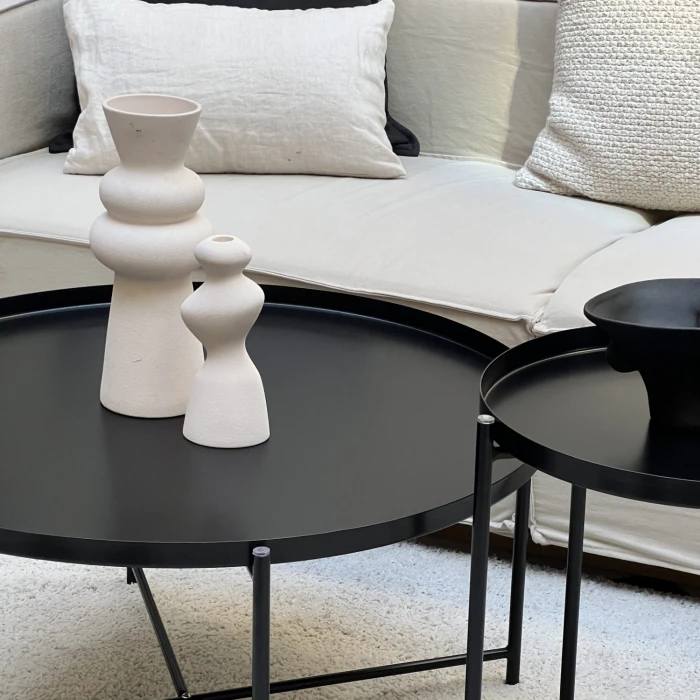 Mesa Baja Tray Grande Negro Matt