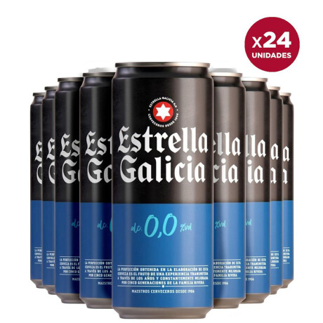 Cerveza Estrella Galicia 0.0% Lata 24 unidades 330 ml