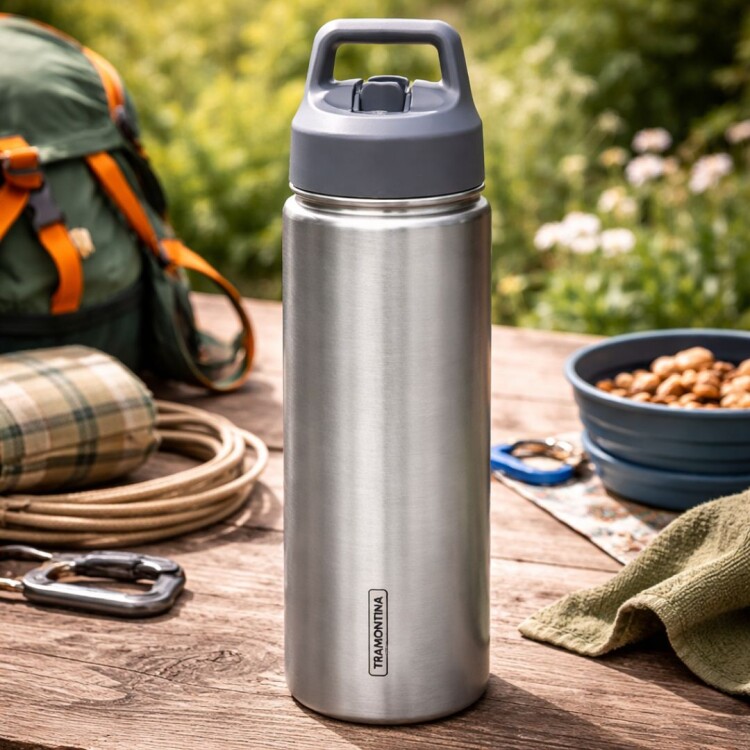 BOTELLA TERMICA ACERO INOXIDABLE TRAMONTINA 650ML BOTELLA TERMICA ACERO INOXIDABLE TRAMONTINA 650ML