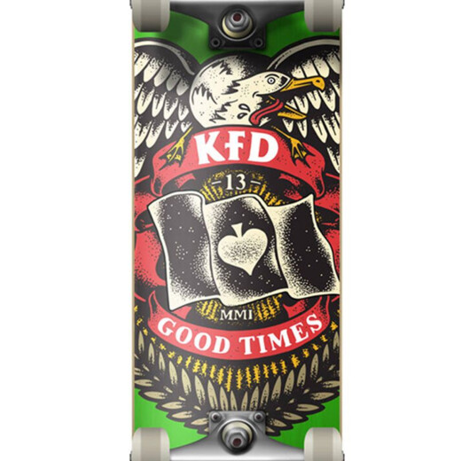 Skate armado KFD YOUNG GUNZ BADGE GREEN 8.0" Skate armado KFD YOUNG GUNZ BADGE GREEN 8.0"