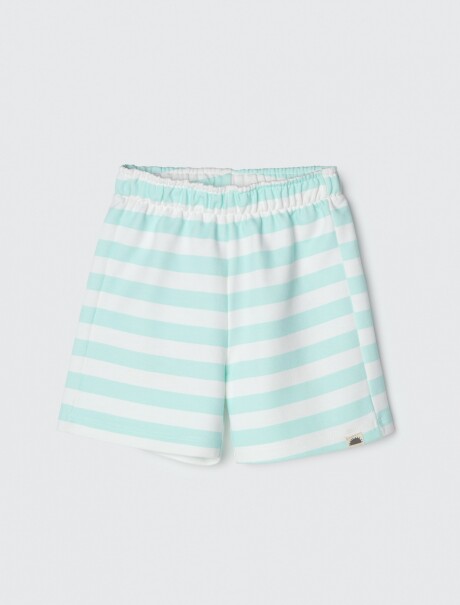 SHORT INFANTIL DE RAYAS VERDE