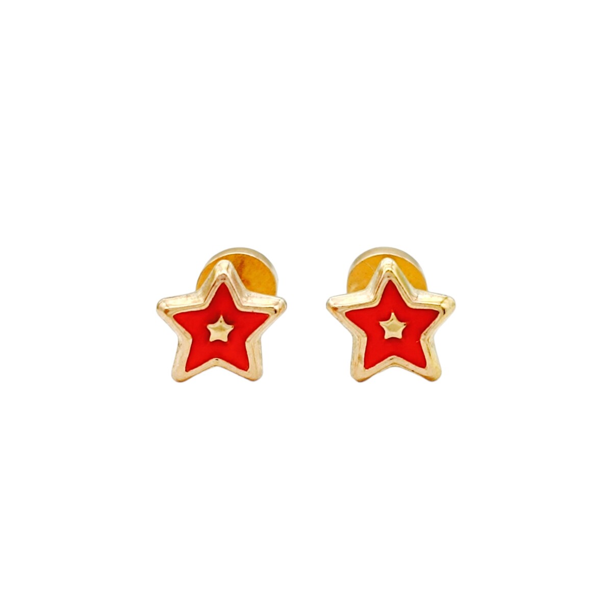Abridores Estrellas-Oro Bajo-Resina roja-AB8012 - sinpiedra 