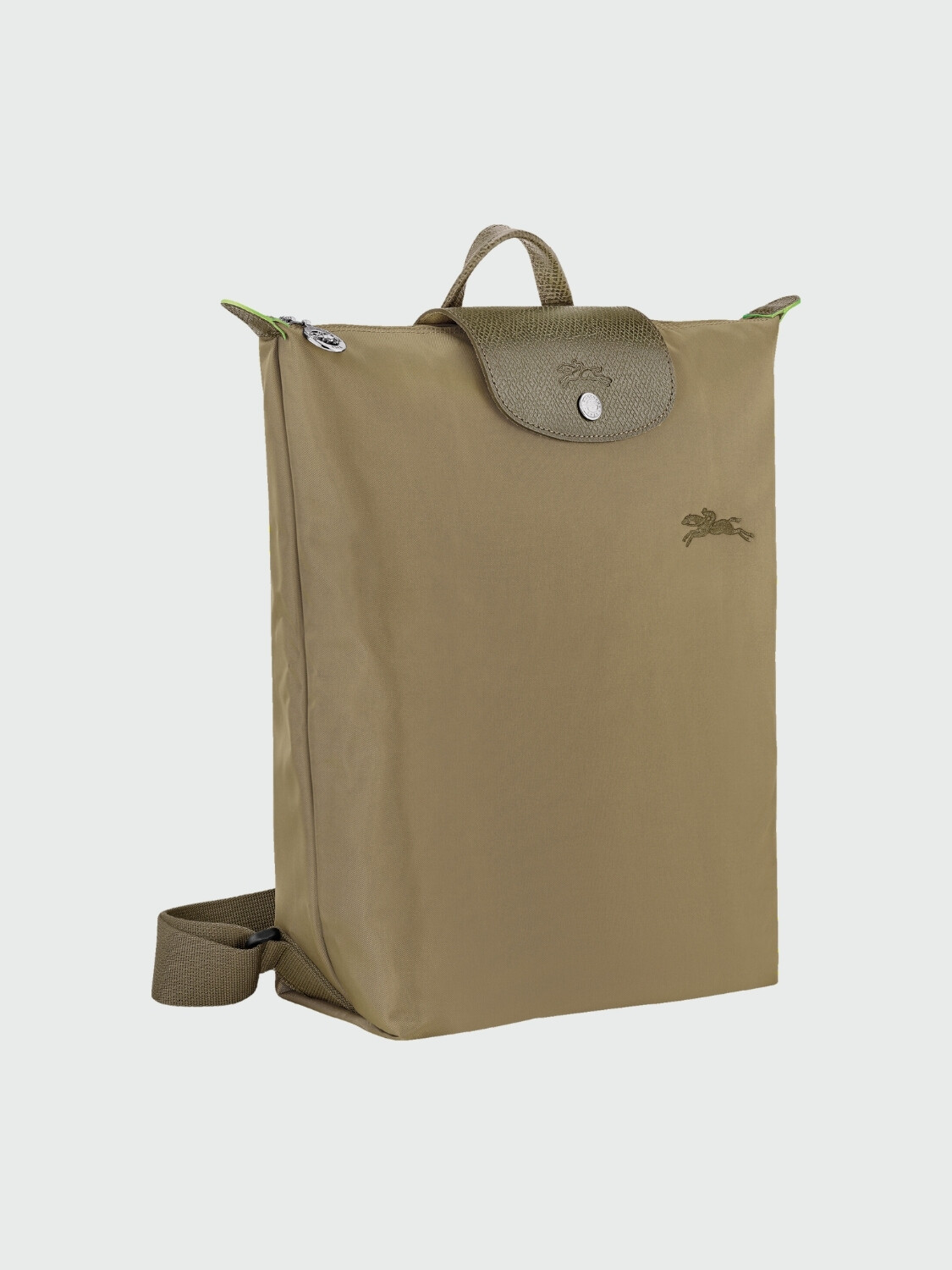 Longchamp - Mochila plegable, de nylon y asa corta, Le pliage Green Verde