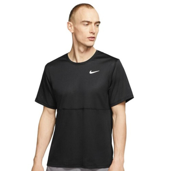 Running - Nike - NIKE BUZO M NK DF RUN TOP SS BLACK/BLACK/(REFSIL) (C/O.) de Hombre - CJ5332-010 Negro