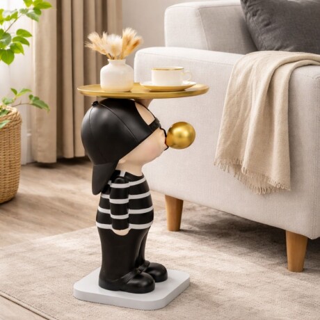 MESA AUXILIAR BUBBLE BOY Negro - CIRCULAR