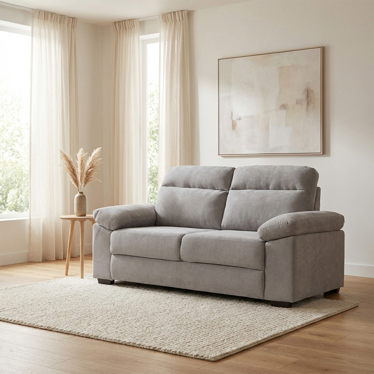 Sofá Owen - Tela Microfibra - 2 cuerpos - 12073 (Greige) 