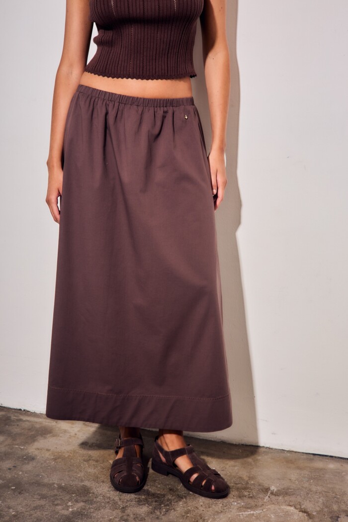 Falda Midi Chocolate