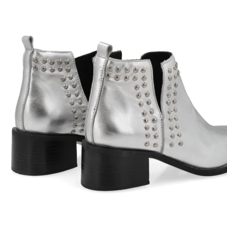 BOTA CUERO MAUBEUGE PLATEADO