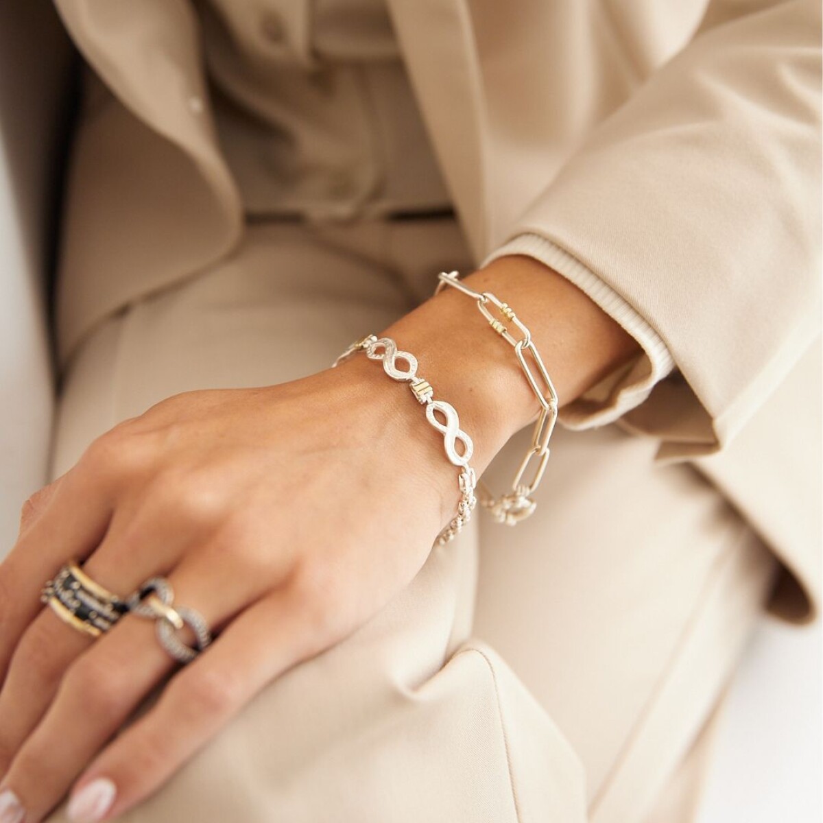 Pulsera Asia - Plata y Oro 
