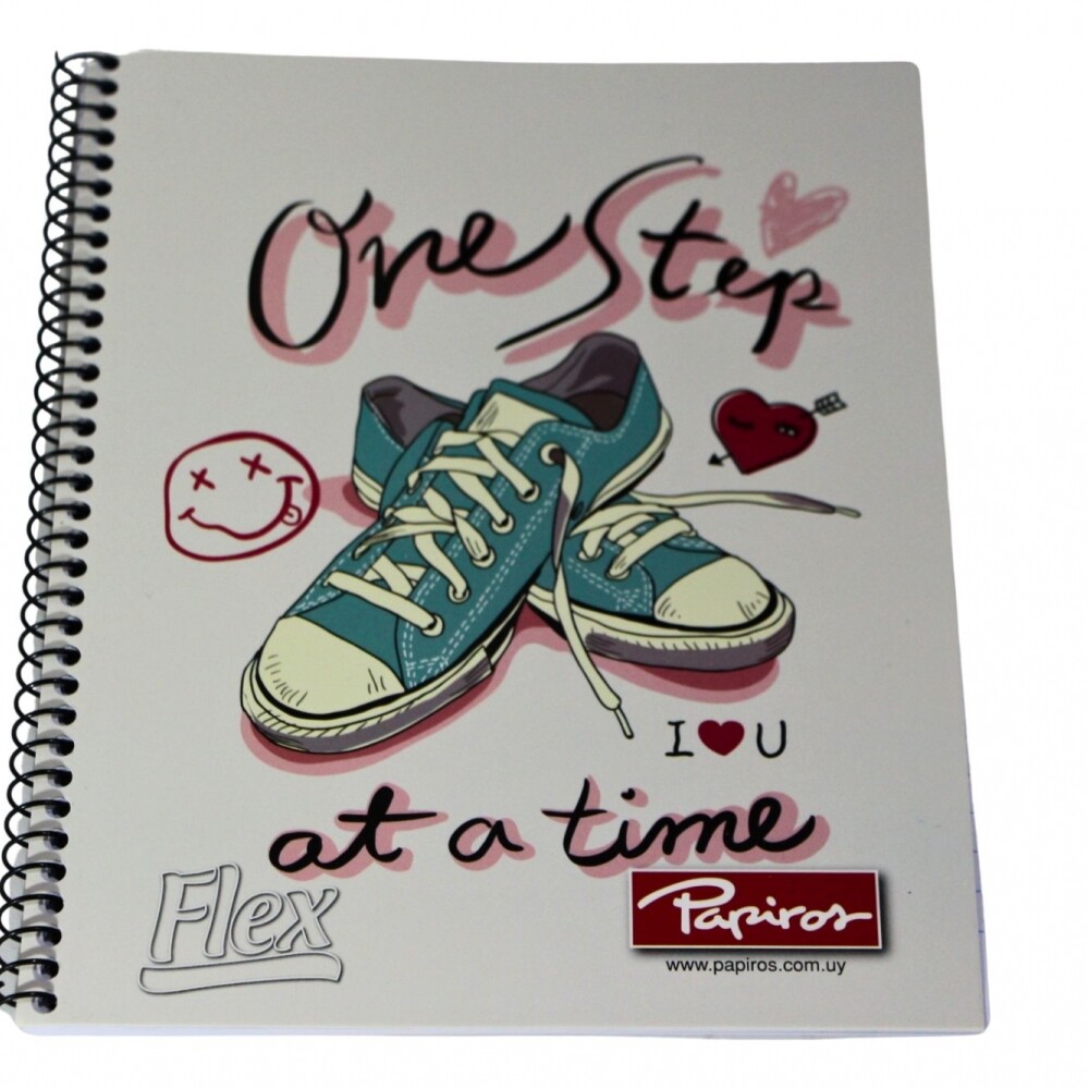 CUADERNO PAPIROS CON ESPIRAL DE 96 HOJAS TAPA ONE STEP