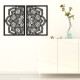 Díptico Mandala Calada 103 X 70 Cmts Madera Decor Negro
