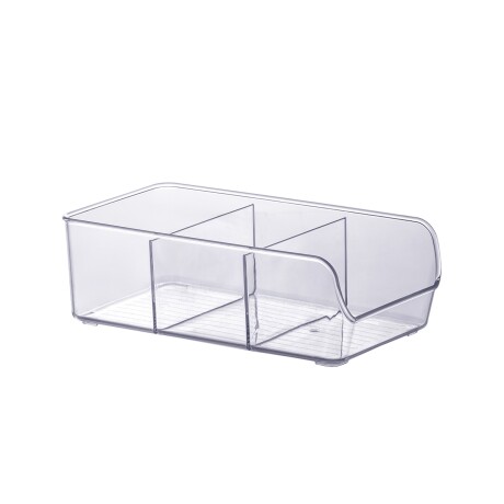 Organizador De Acrílico Con 3 Divisiones 28x14x9 Cm Unica