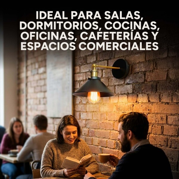 Porta Lampara Aplique Pared Techo Ajustable Vintage Pack X2 Color Negro