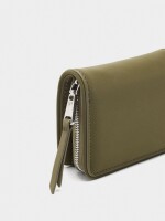 Cartera Con Textura Suave verde