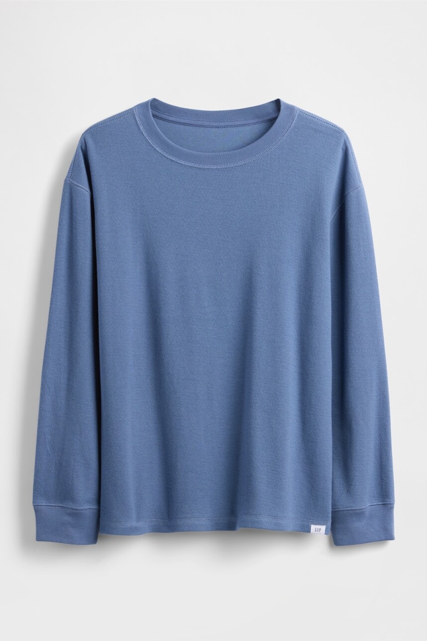 Remera Waffle Niño Bainbridge Blue