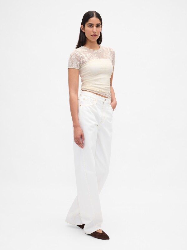 SS LACE CREW CHINO