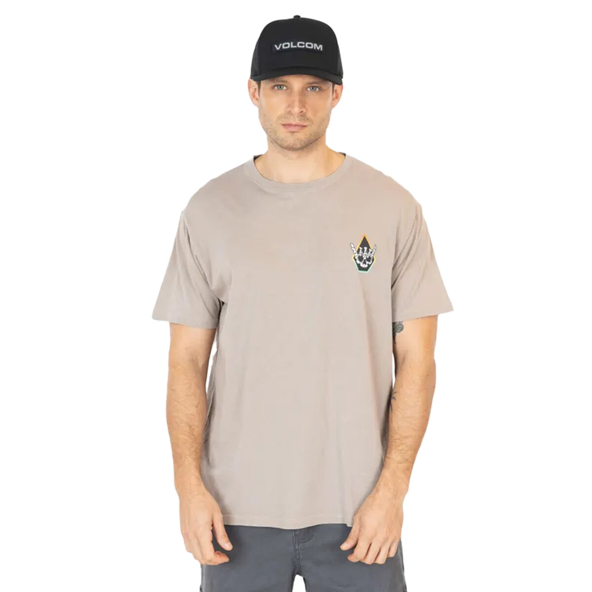 Remera Volcom Hangz Blends - Beige 