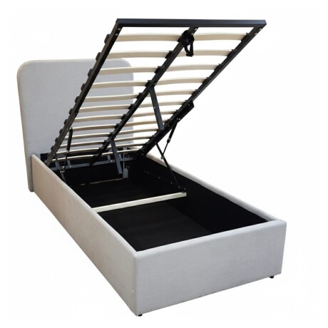 Sommier baul 1 plaza HAMPTONS Hybrid Ruthenium con respaldo Sommier baul 1 plaza HAMPTONS Hybrid Ruthenium con respaldo