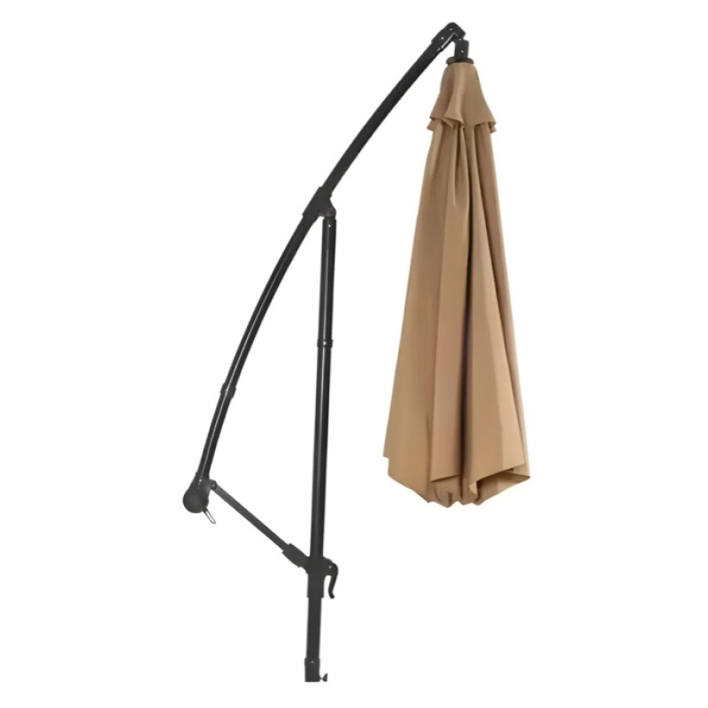 Sombrilla Banana Exterior Para Jardín Con Patas De Hierro Beige