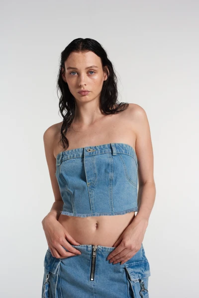 DENIM BUSTIER Celeste