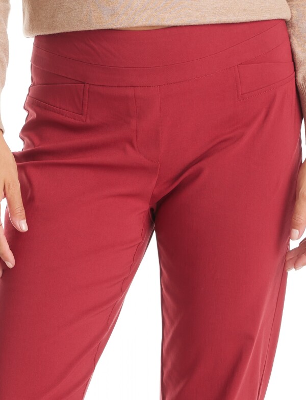 Pantalon Slim ROJO