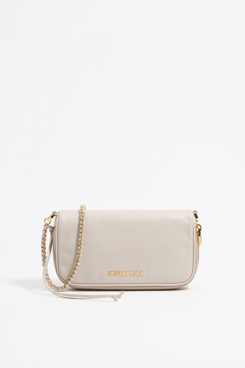 BOLSO BANDOLERA MINI PIEL BLAN 
