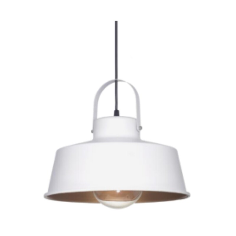 COLGANTE 1L RODEO E27 D33CM BLANCO Y DORADO COLGANTE 1L RODEO E27 D33CM BLANCO Y DORADO