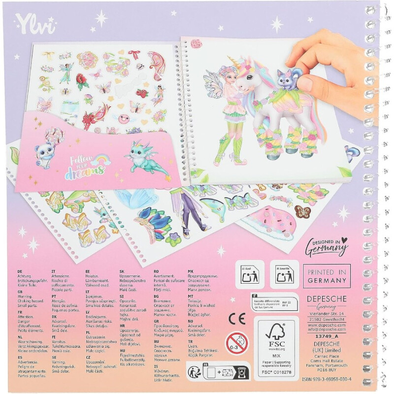 Libro de Stickers Ylvi Unicornio Top Model Libro de Stickers Ylvi Unicornio Top Model