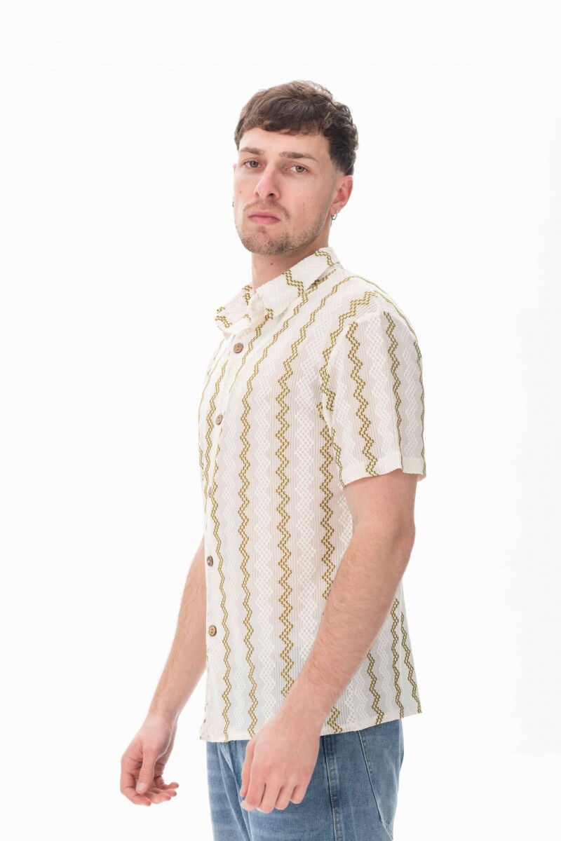 Camisa zigzag Musgo