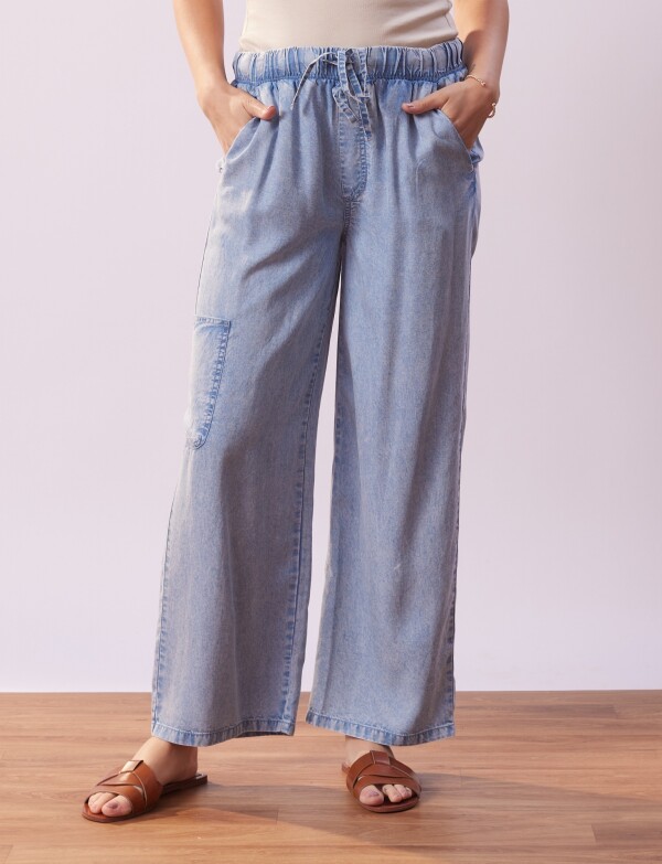 Pantalon Lyocell Cargo JEAN