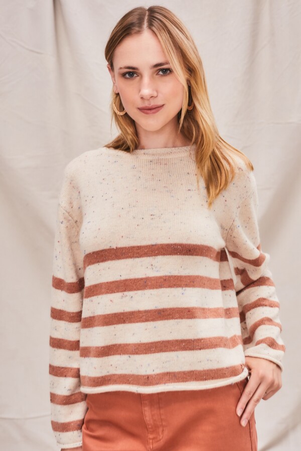 Sweater Bouttonne Ocre