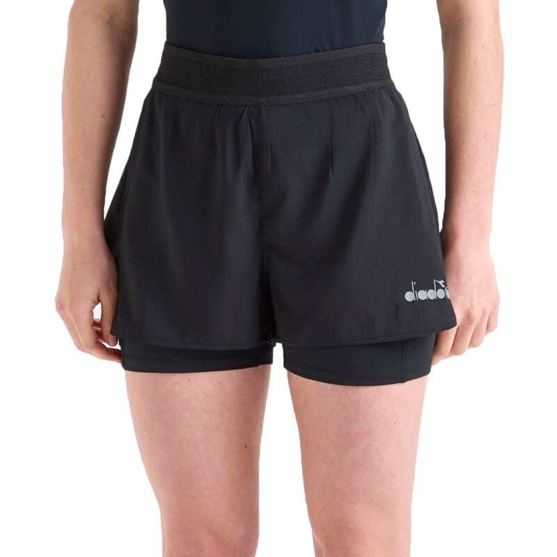 Diadora L. DOUBLE LAYER SHORTS BE ONE Negro