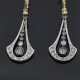Caravanas Antiguas En Oro 18K, Platino Y Diamantes Caravanas Antiguas En Oro 18K, Platino Y Diamantes