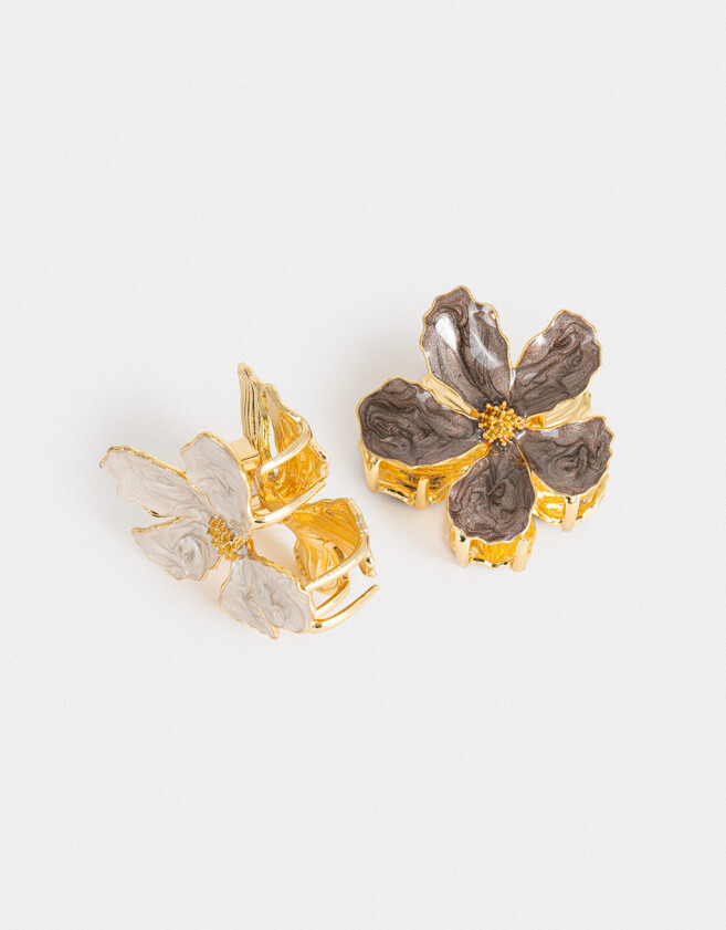 Broches Sets Hawaianas Set De Broches - Combinacion Bicolor
