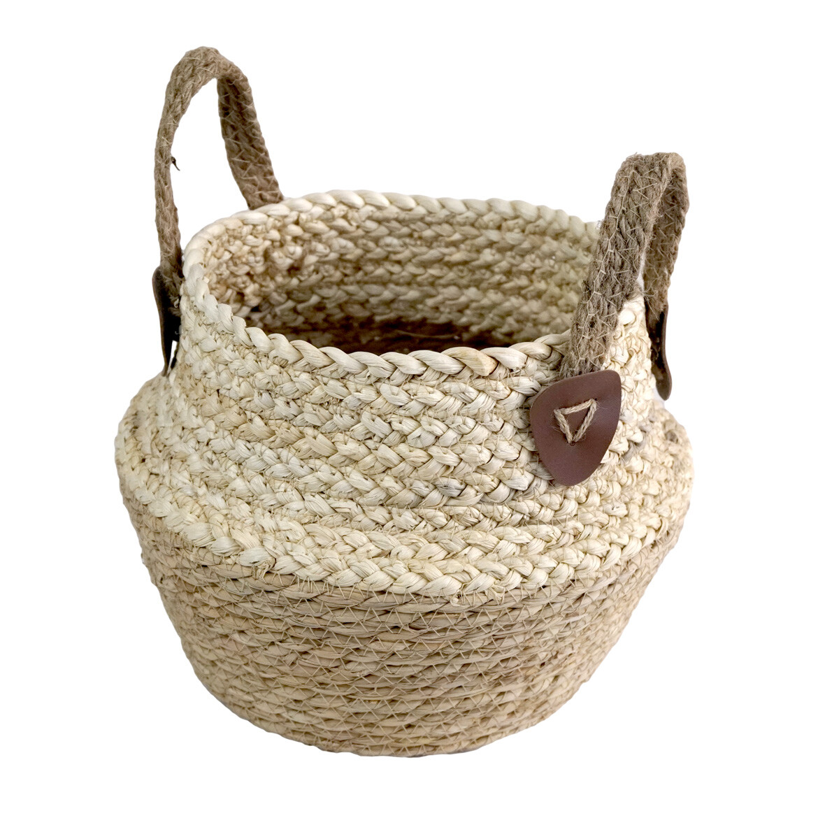 CESTO COMBINADO YUTE Y PAJA C/ASAS 