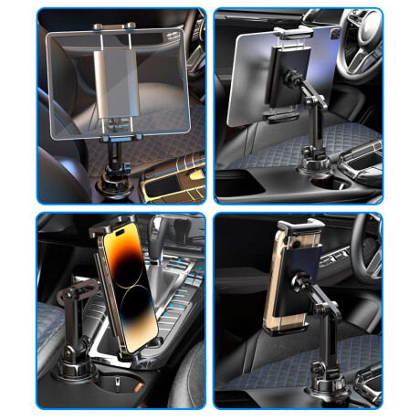 ACCESORIO INTERIOR - SOPORTE TABLET IPAD PARA POSA VASO DE AUTO - ACCESORIO INTERIOR - SOPORTE TABLET IPAD PARA POSA VASO DE AUTO -