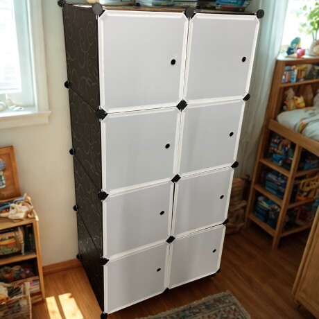 Armario Plastico Lumax 8 Compartimentos Desmontable Blanco